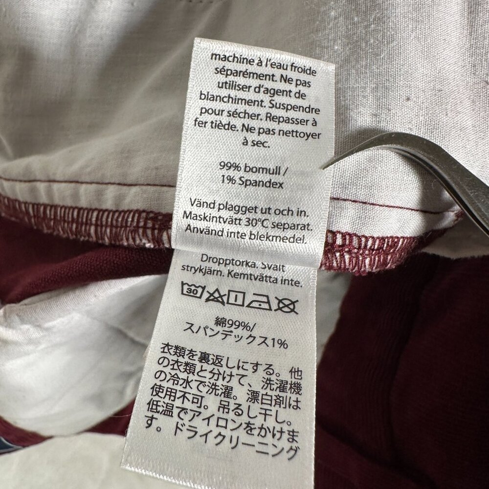 Vineyard Vines Pants Boys Size 18 Burgundy Corduroy Straight Legs Cotton Blend - Picture 9 of 12